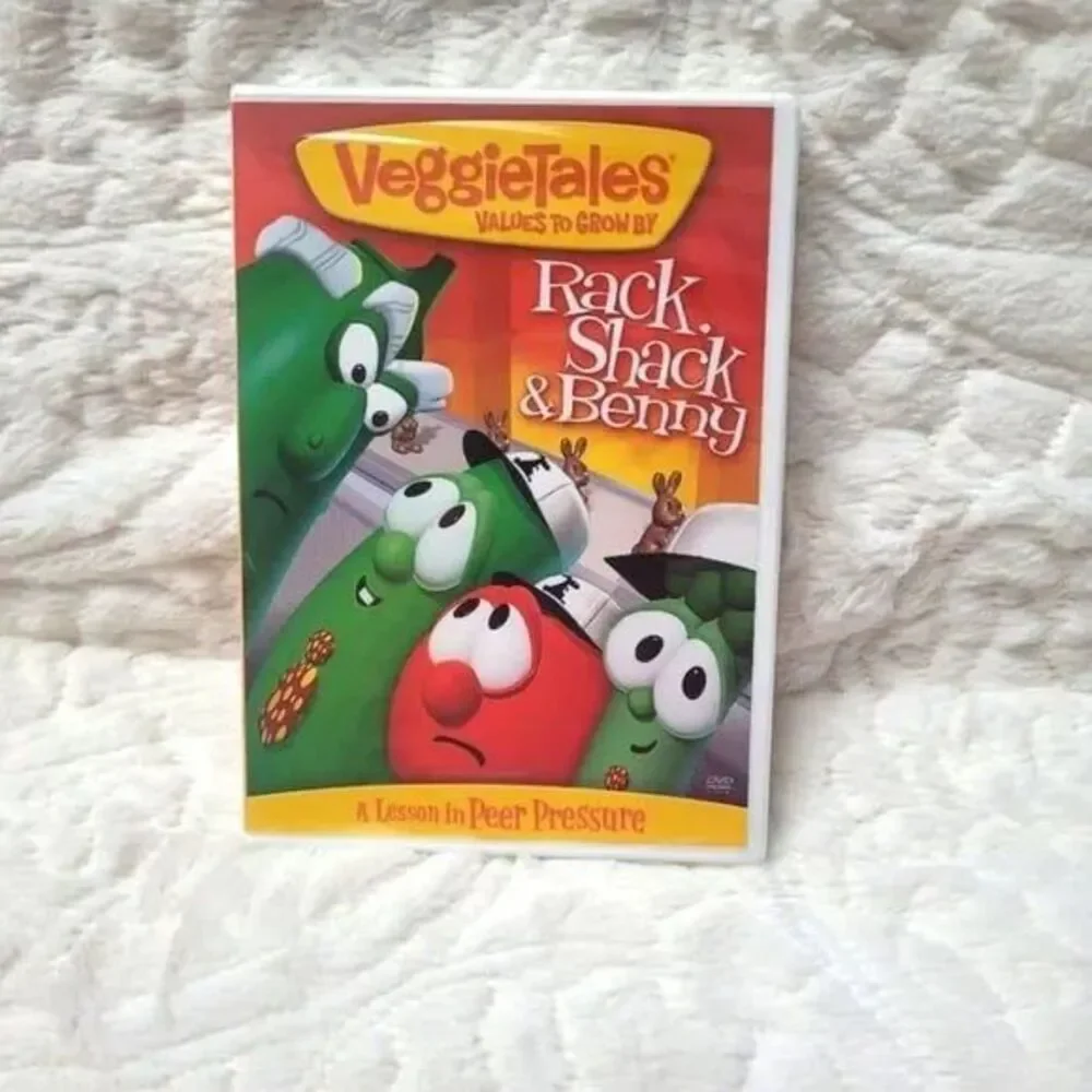 VNTG DVD Veggie Tales Rack Shack Benny Values To Grow By Peer Pressure New NOS